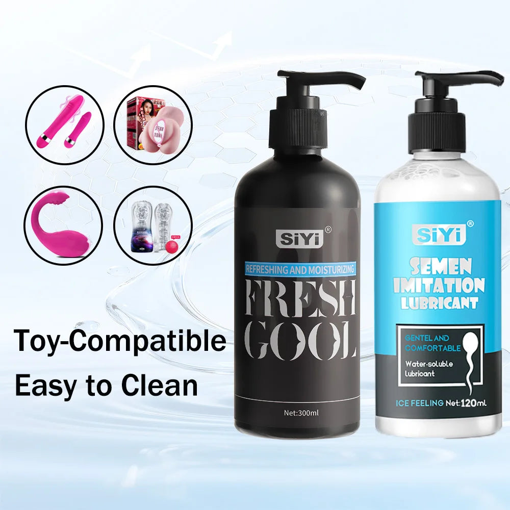 SiYi Water-Based Lubricants, Semen Imitation & Fresh Cool (120mL, 300mL, & Combo Packs)