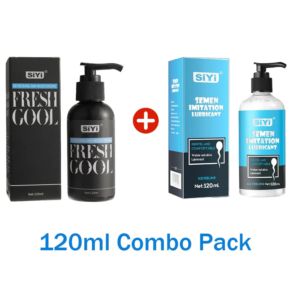 SiYi Water-Based Lubricants, Semen Imitation & Fresh Cool (120mL, 300mL, & Combo Packs)