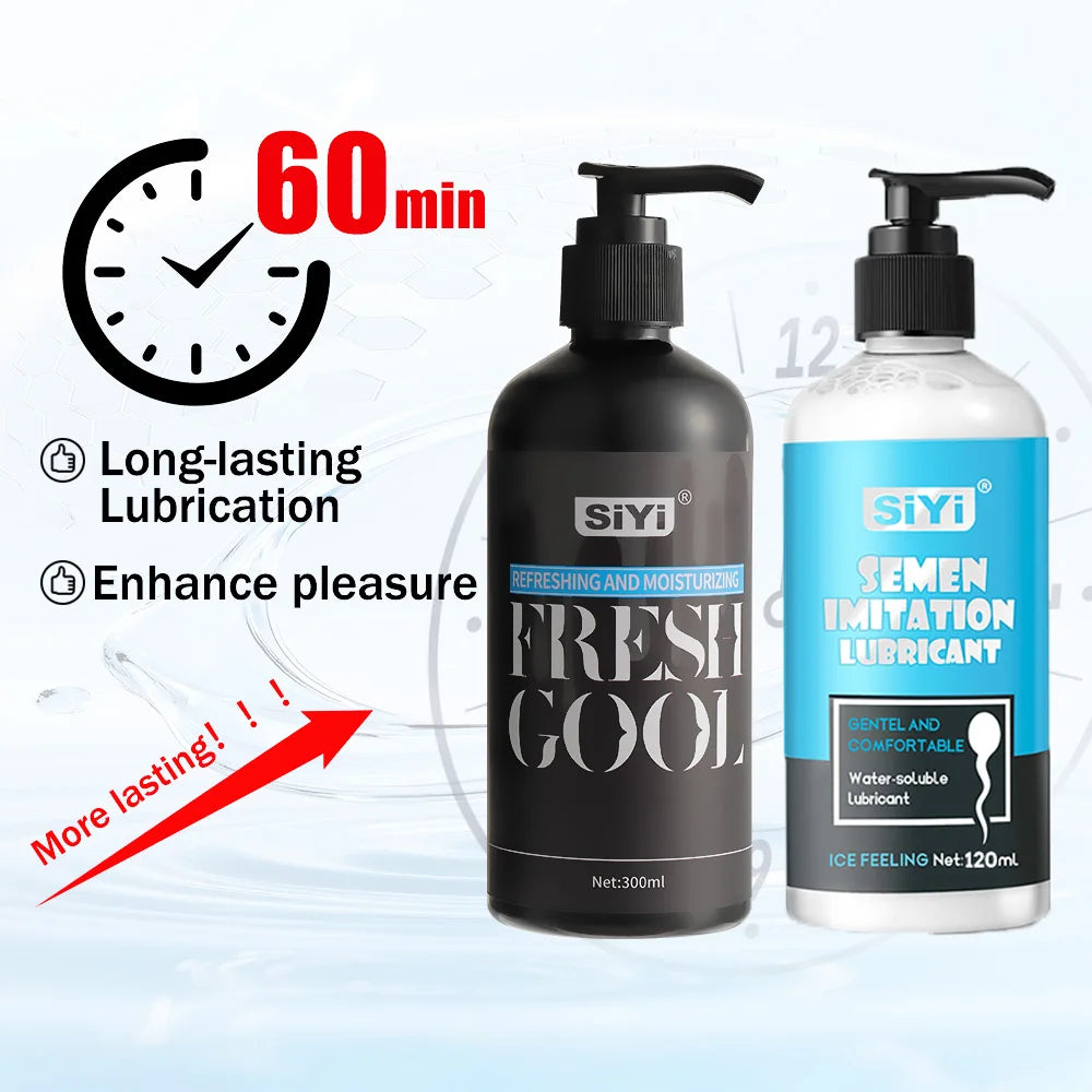 SiYi Water-Based Lubricants, Semen Imitation & Fresh Cool (120mL, 300mL, & Combo Packs)