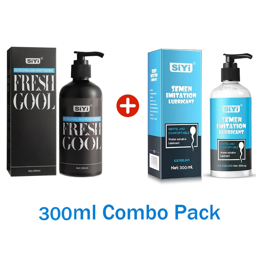SiYi Water-Based Lubricants, Semen Imitation & Fresh Cool (120mL, 300mL, & Combo Packs)