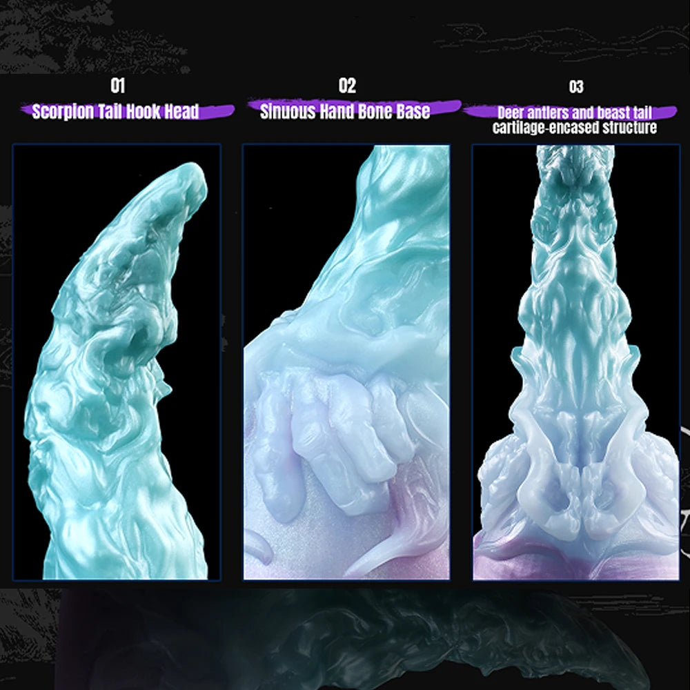 Scorpion Tail Hook Dildo with Suction Cup Monster Penis G-spot Anal Stimulation Female Vagina Massager Adults Sex Toys for Woman