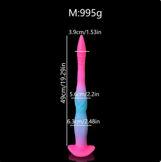 Kraken's Spire (Pink/Blue) | Luminous Anal Dildo