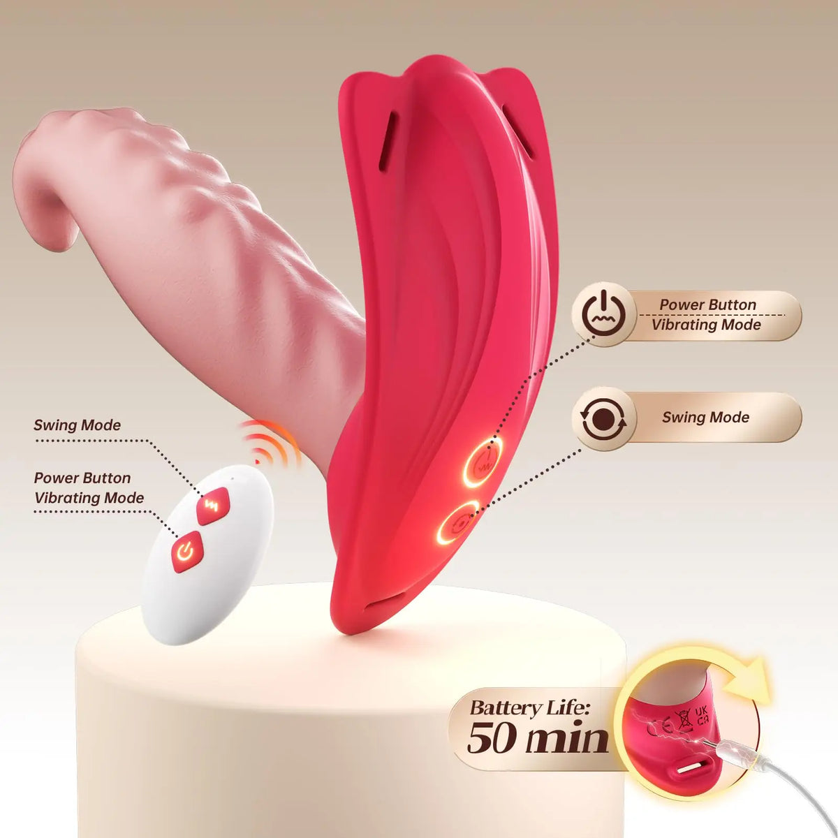 Wearable Vibrator Mini Clit Panty Butterfly Vibrator with Remote Control Vibrations Discreet Rose Sex Toy Women Couple Pleasure