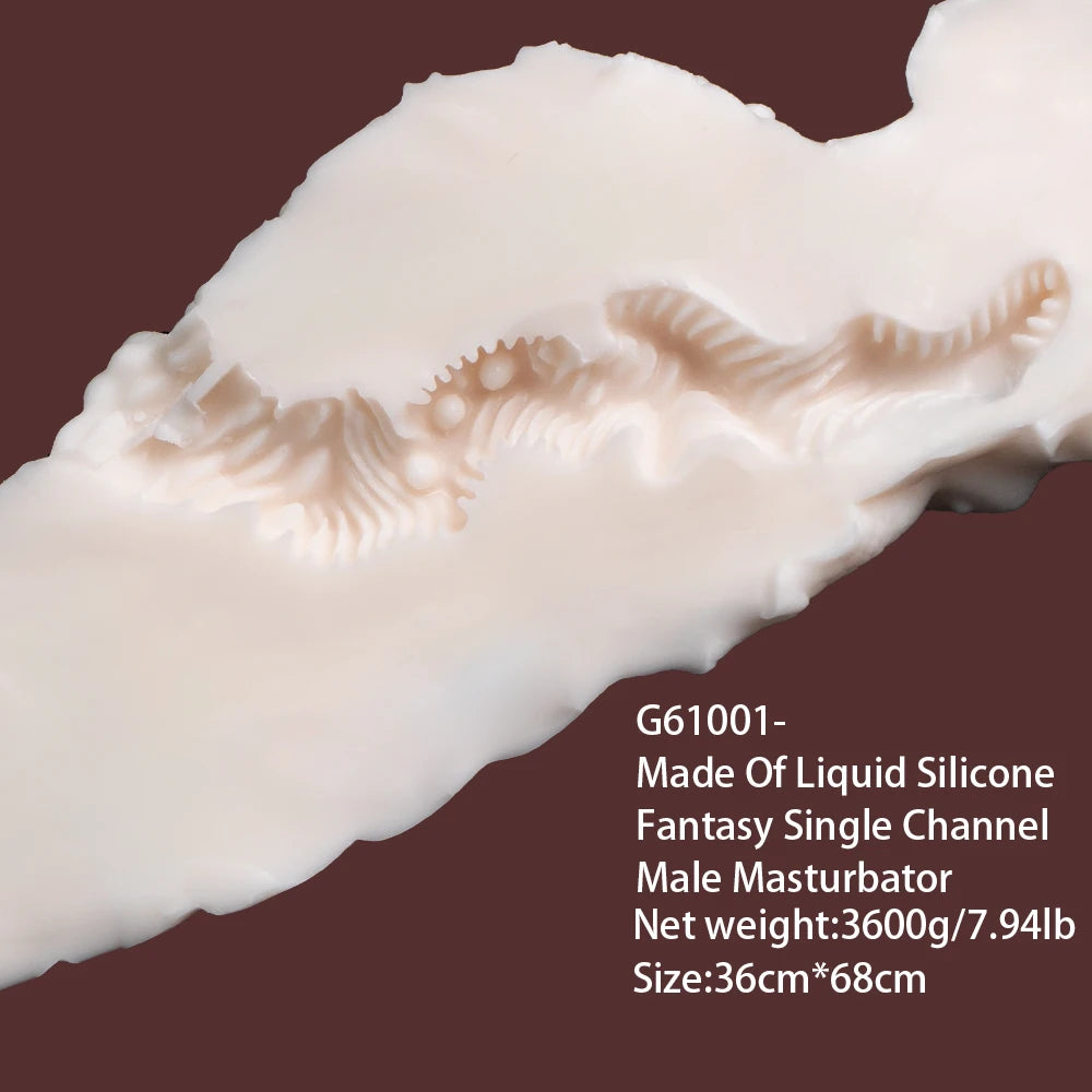 GEEBA Blue Pink Silicone Soft Male Masturbator Single Channel Dragon Ass Stroker For Men Pocket Pussy Adult Onahole Sex Toys 18+