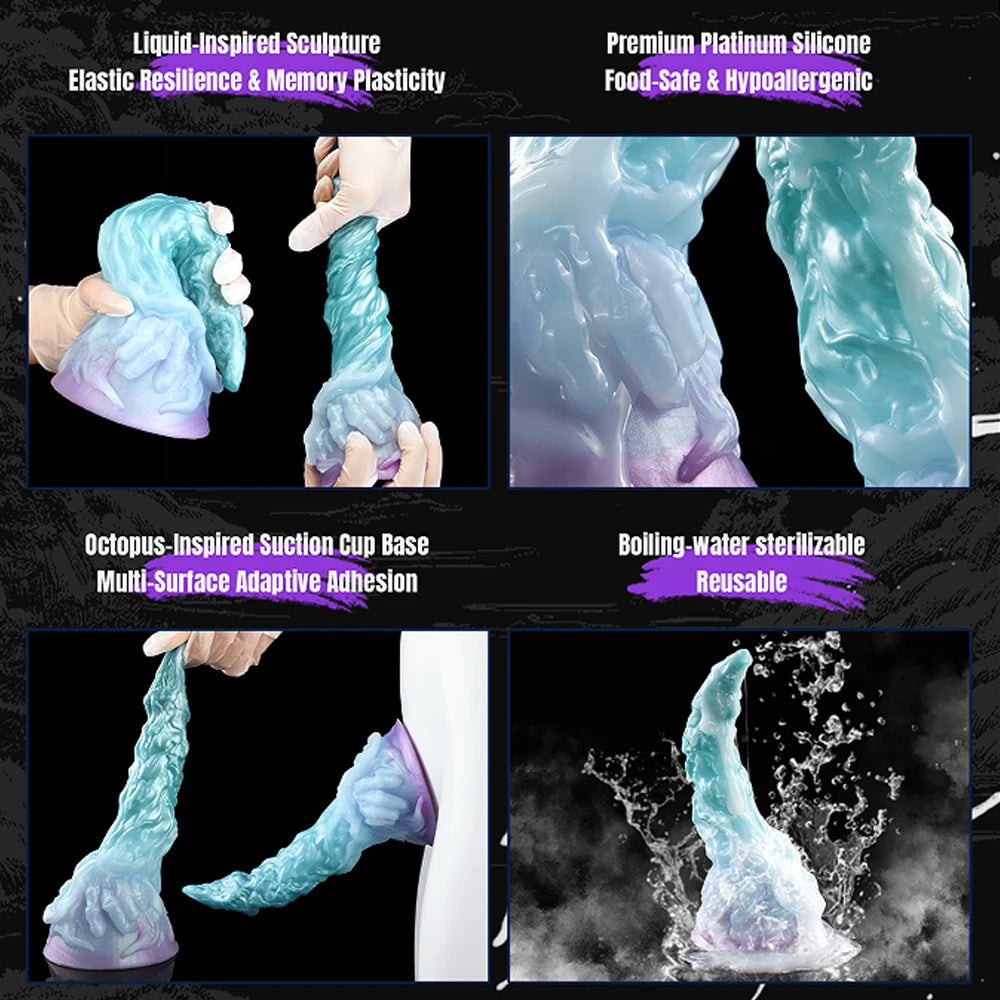 Scorpion Tail Hook Dildo with Suction Cup Monster Penis G-spot Anal Stimulation Female Vagina Massager Adults Sex Toys for Woman