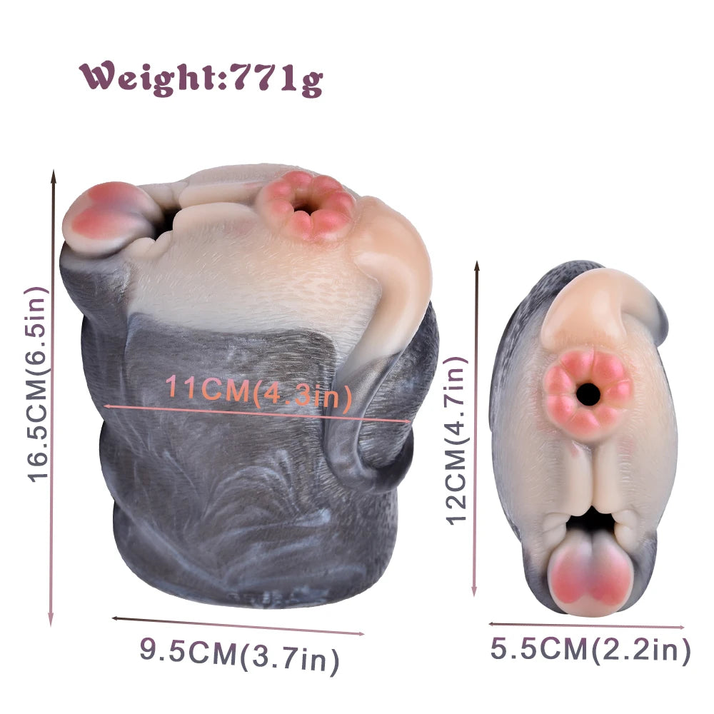 SMMQ Animal Horse Dual Channel Masturbator Soft Silicone Onahole For Male Cock Massage Realistic Pussy Pocket Fetish Sex Toy
