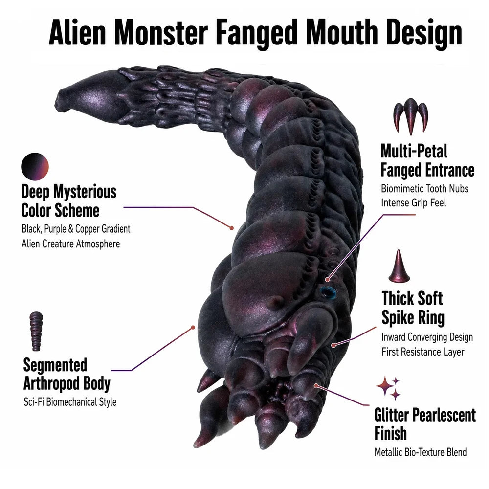 GEEBA Alien Worm Male Masturbator Sci Fi Monster Vagina Sex Toys for Men Soft Silicone Adult Onahole Pocket Pussy Men's Stroker