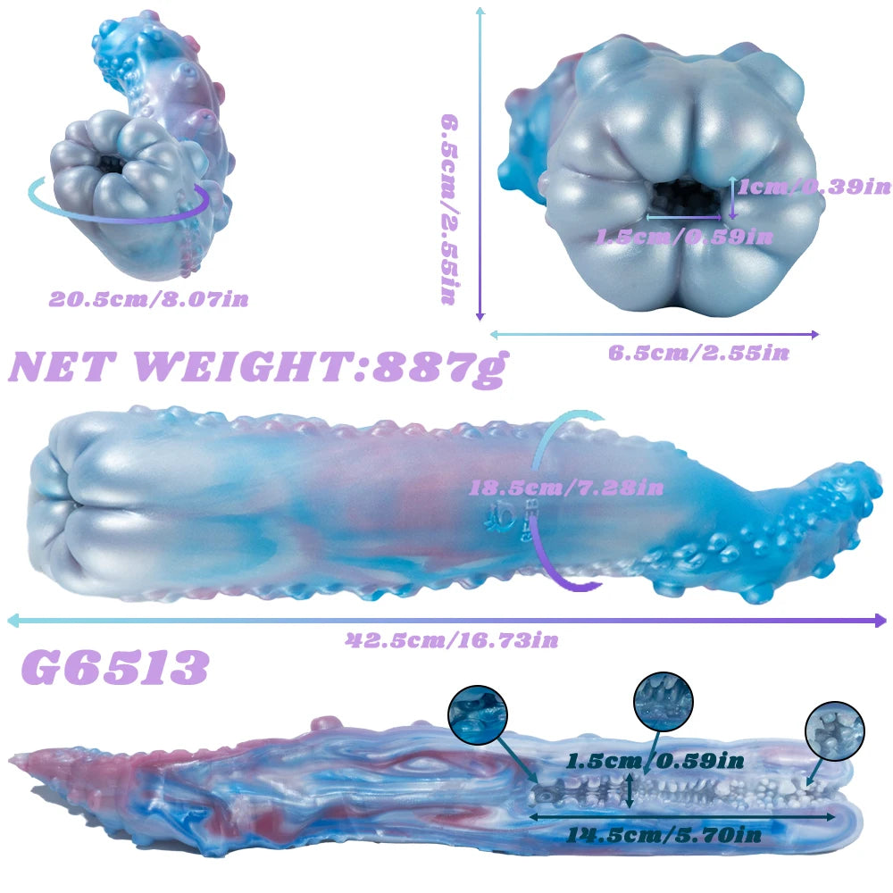GEEBA Fantasy Alien Male Masturbator Cup Soft Silicone Pocket Pussy Adult Onahole Wavy Vagina Sex Toys For Men18+ Manual Stroker