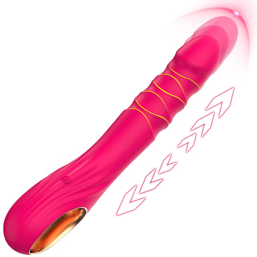 Thrusting Dildo Vibrator G pot Clitoral Anal Stimulator with 10 Thrusting Vibrating Modes Adult Sex Toy for Women Couples