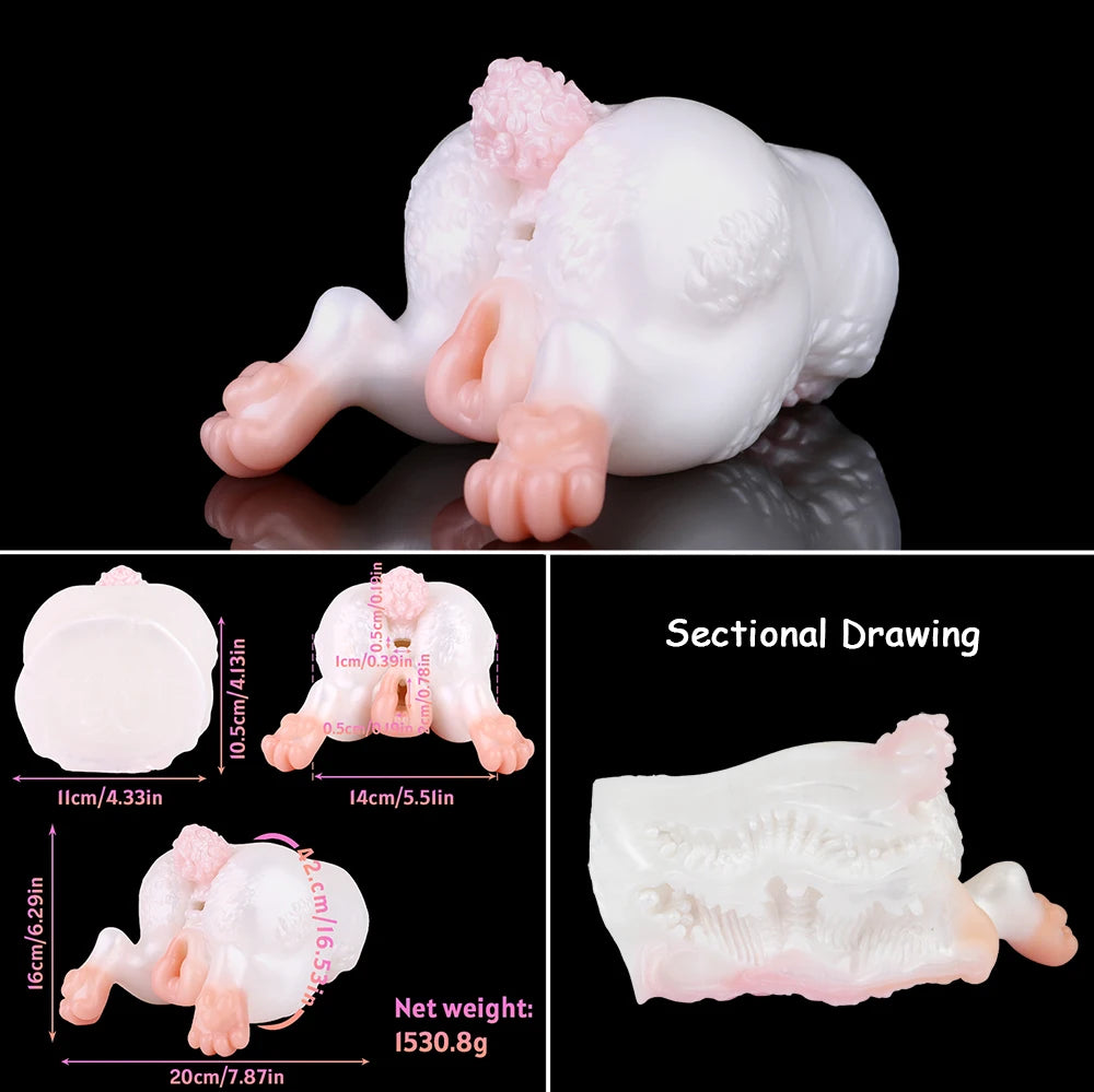 LUUK Realistic Dragon Pussy Sex Toy Men Masturbator Two Channel Silicone Dragon Butt Pussy Stroker For Men Aritificial Vagina