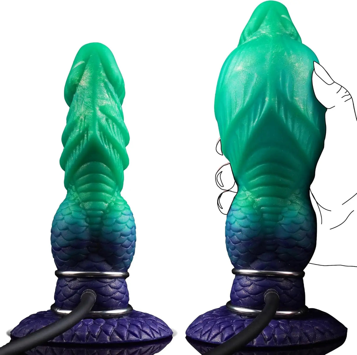 Inflatable Monster Dildo for Couples Anal Butt Plug with Tail Animal Penis Fantasy Dog Knot Adult Sex Toy for Men And Women
