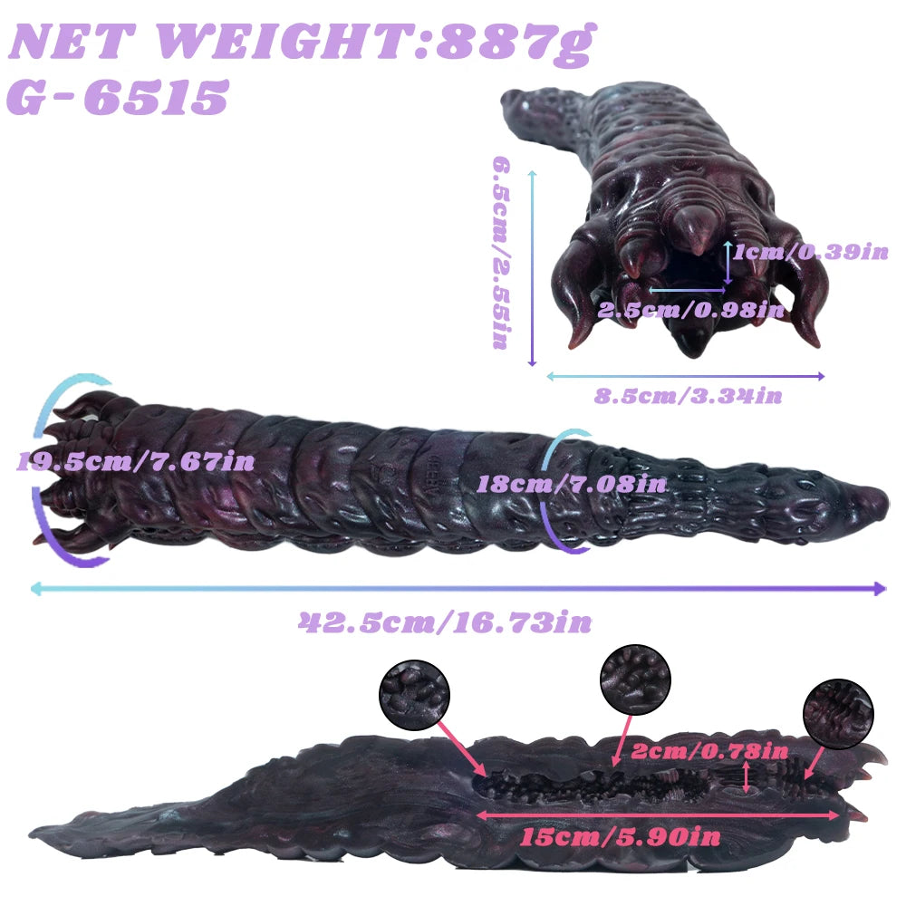 GEEBA Alien Worm Male Masturbator Sci Fi Monster Vagina Sex Toys for Men Soft Silicone Adult Onahole Pocket Pussy Men's Stroker