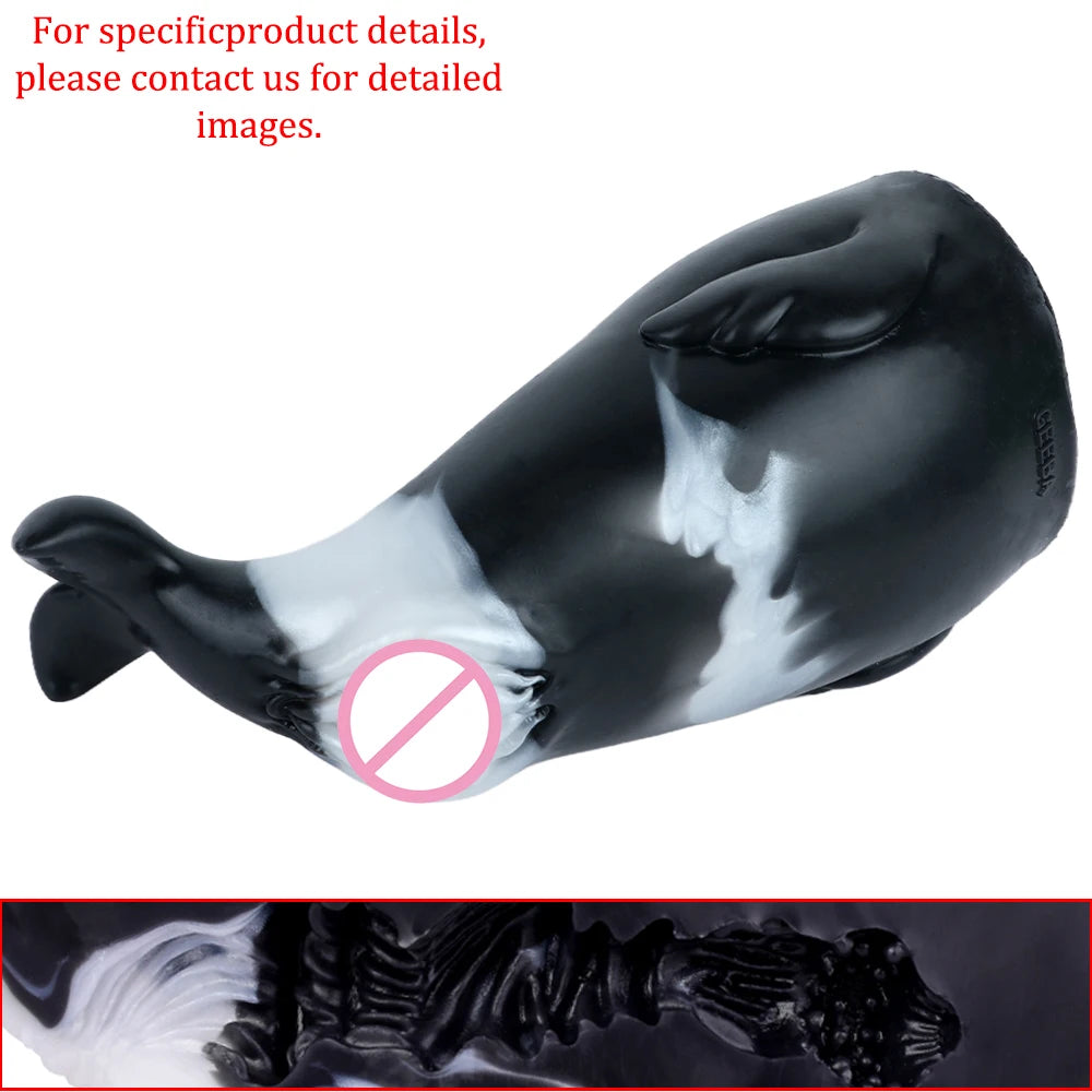 GEEBA Fantasy Orca Male Masturbator Sleeve Soft Liquid Silicone Pocket Pussy For Men Adult Onahole Manual Stroker Adult Sex Toys