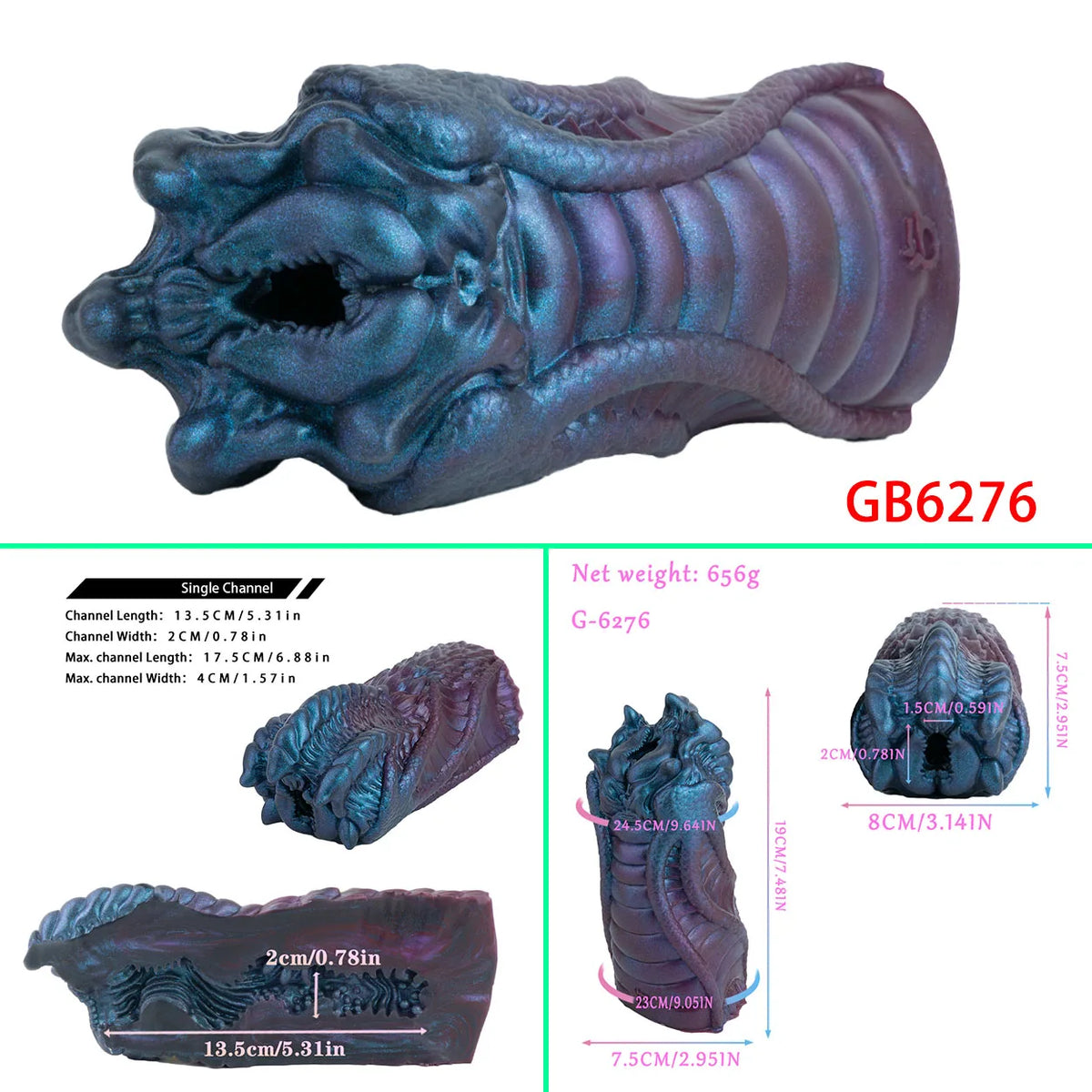 GEEBA Fantasy Monster Foot Design Male Masturbator Single Channel Silicone Men's Stroker Pocket Pussy Onahole Adult Sex Toy Shop