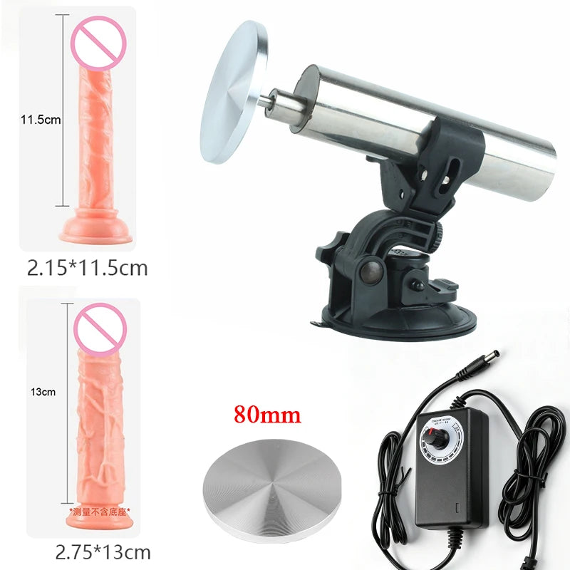 70mm Stroke DC Mini Telescopic Dildo Sex Machine Linear Actuator Set with 80mm Plate 29-330RPM Female Masturbation Sexual Kit