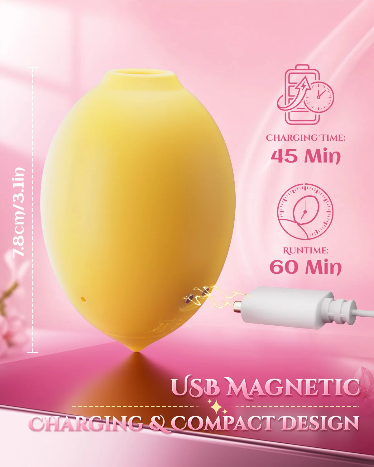 KUSHOR Powerful Sucking Lemon Vibrator Nipple Clit Stimulator Oral Vacuum Massager Female Masturbator Adults Sex Toys for Women