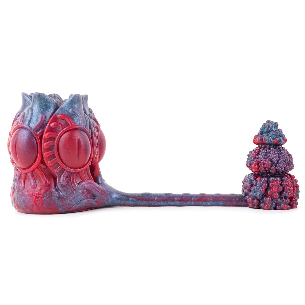 GEEBA Fantasy Multi Eyed Texture Male Masturbator Linked Tail Sex Toys for Men Soft Silicone Pocket Pussy Monster Men's Stroker