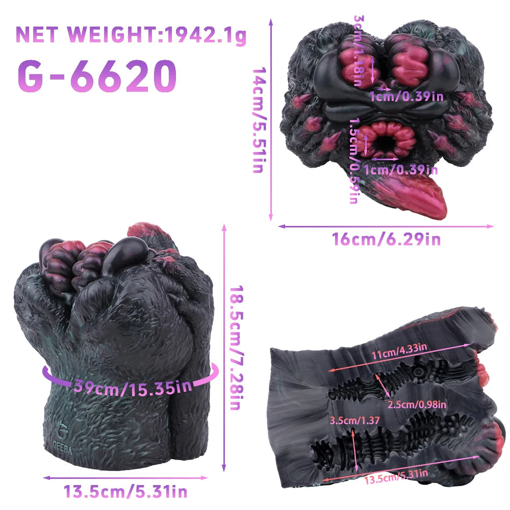 GEEBA Realistic Buttock Inverted Mold Silicone Fantasy Male Masturbator Medical-Grade Pocket Penis Stroker Onahole Adult Sex Toy