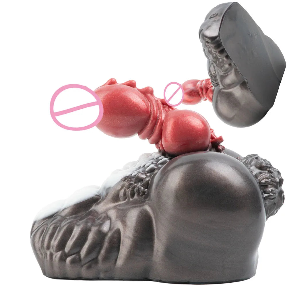 GEEBA Realistic Black Red Monster Male Stroker Cup 현실적인  Textured Demon Scale Vagina Pocket Pussy Adult Onahole Sex Toy for Men