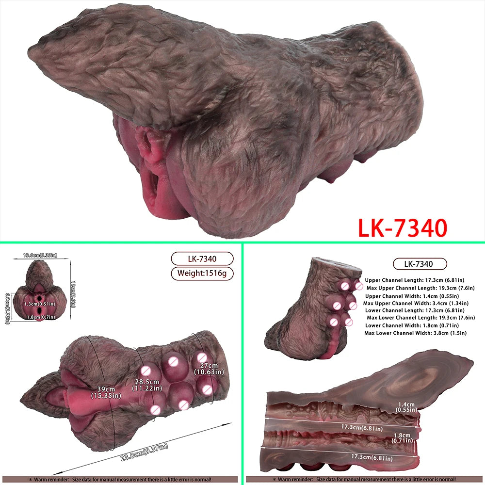 GEEBA Beastly Body Rear Anal Monster Male Masturbator Futanari Fantasy Pocket Pussy Adult Onahole Big Ass Sex Toys for Men Adult