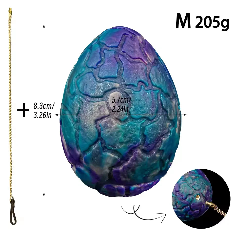 Huge Dragon Egg Butt Plug With Chain Traction Anal Plug Women Oviposition Trainer Vaginal/Prostate Birth Experience Sex Toys 18+