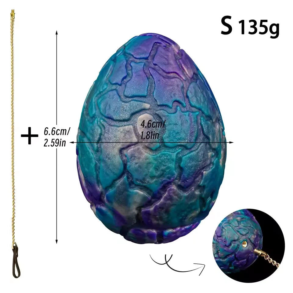 Huge Dragon Egg Butt Plug With Chain Traction Anal Plug Women Oviposition Trainer Vaginal/Prostate Birth Experience Sex Toys 18+