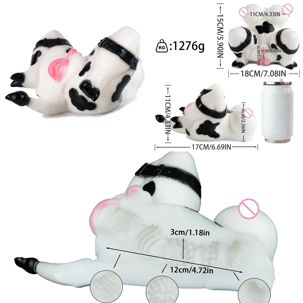 LUUK Animal Big Butt Silicone Male Masturbator with Anal Dildo Realistic Pocket Pussy Soft Penis Stroker Adult Sex Toys for Men