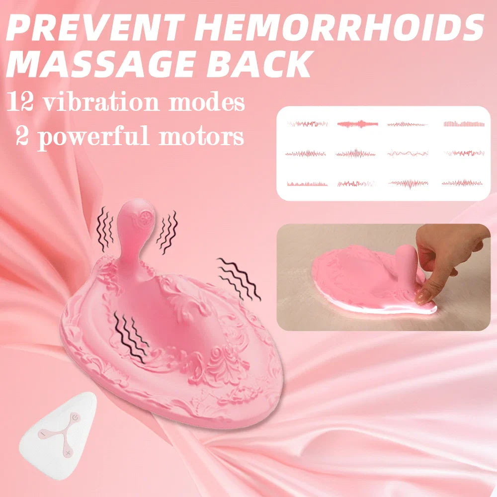 Remote Control Anal Dildo Vibrator Sit Cushion Prostate Massager 12 Modes Vibrating Butt Plug Stimulator Sex Toys For Women Men