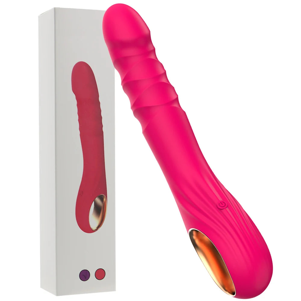 Thrusting Dildo Vibrator G pot Clitoral Anal Stimulator with 10 Thrusting Vibrating Modes Adult Sex Toy for Women Couples