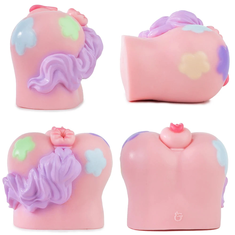 GEEBA Anime Furry Horse Male Masturbator Dual Channel Realistic Vagina Anus Sex Toys for Men Silicone Pocket Pussy Adult Onahole