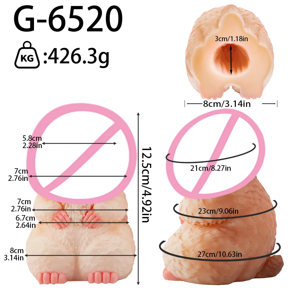 GEEBA Single Channel Fantasy Male Masturbator With Length 4.52in Channel Soft Silicone Pocket Pussy Onahole Sex Toys For Men18+