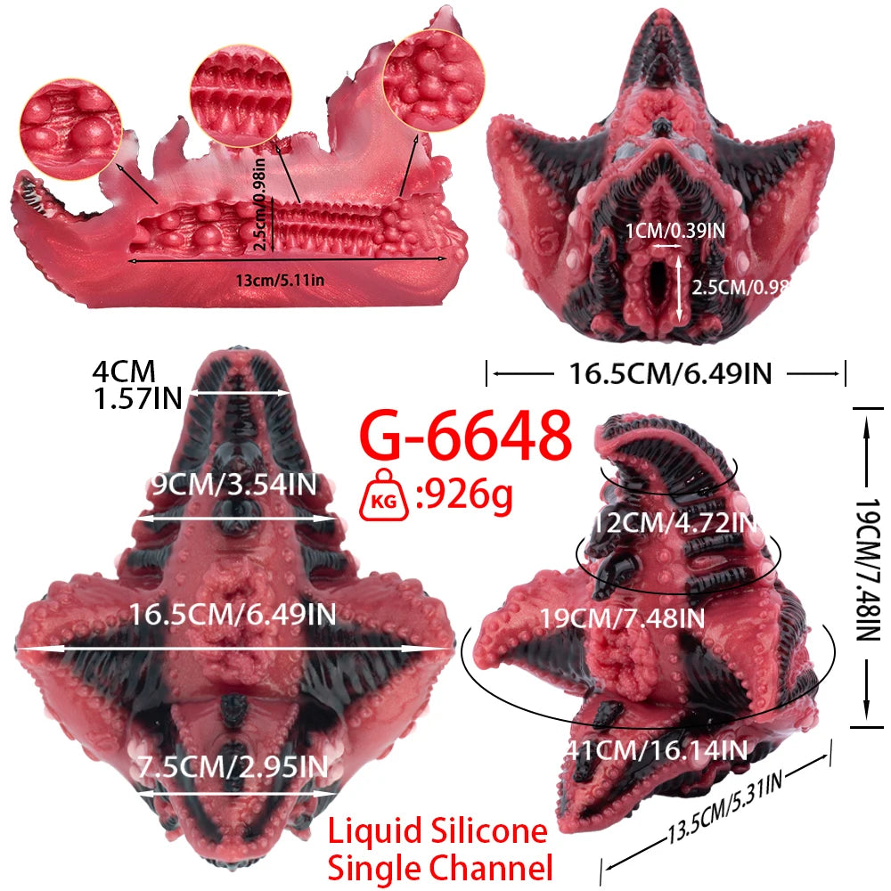 GEEBA Fantasy Furry Monster Masturbator For Men Dual Channel Artificial Vagina Men's Stroker Pocket Pussy Adult Onahole Sex Toys