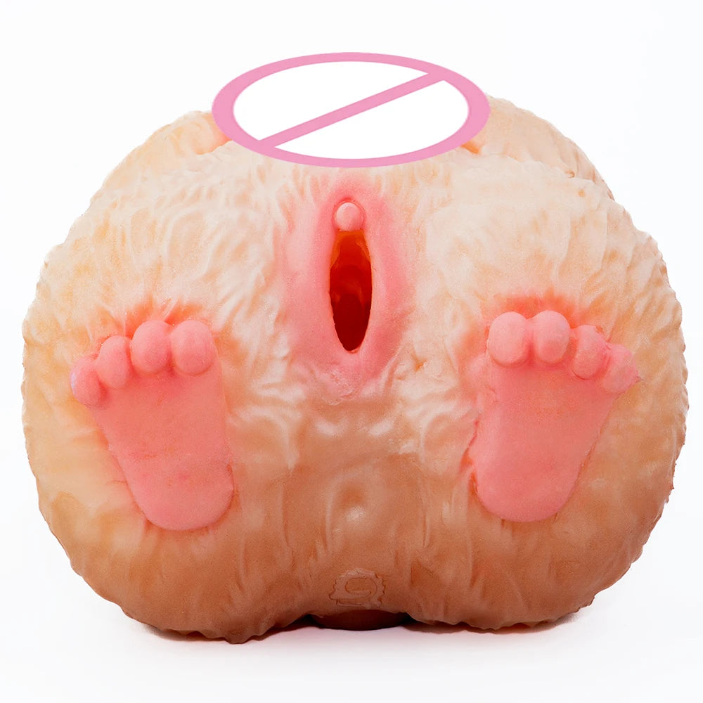 GEEBA Single Channel Fantasy Male Masturbator With Length 4.52in Channel Soft Silicone Pocket Pussy Onahole Sex Toys For Men18+