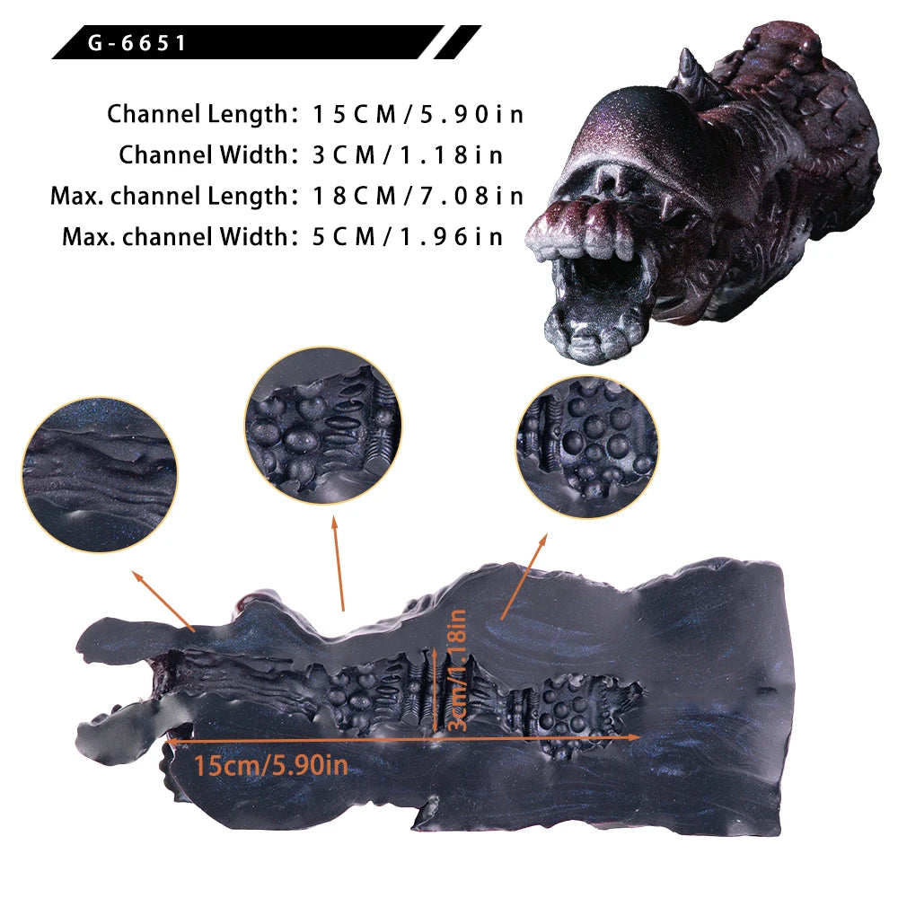 GEEBA Alien Monster Male Masturbator Fantasy Beast Manaul Stroker Realistic Vagina Silicone Pocket Pussy Adult Onahole Sex Toys