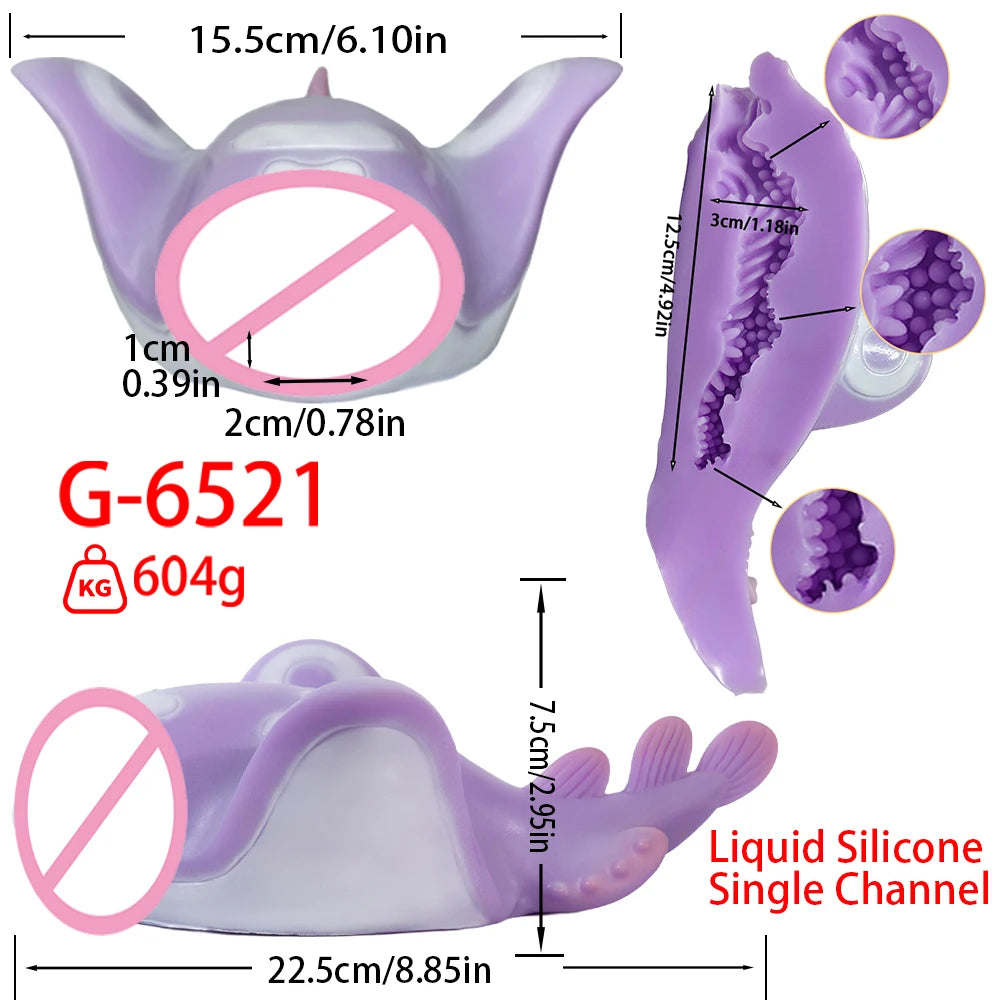 GEEBA Fantasy Alien Male Masturbator Cup Soft Silicone Pocket Pussy Adult Onahole Wavy Vagina Sex Toys For Men18+ Manual Stroker