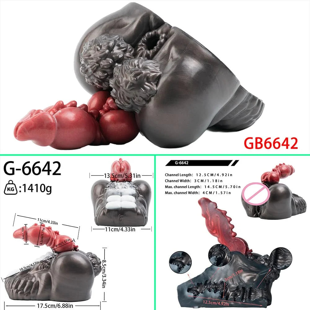 GEEBA Fantasy Creature Hip Design Male Masturbator Realistic Texture Pocket Pussy Adult Onahole Soft Silicone Sex Toys For Men