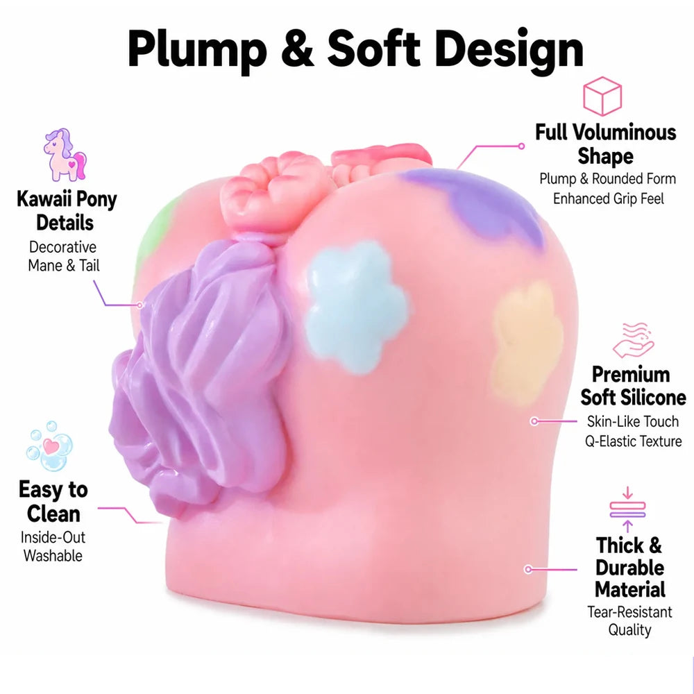 GEEBA Anime Furry Horse Male Masturbator Dual Channel Realistic Vagina Anus Sex Toys for Men Silicone Pocket Pussy Adult Onahole