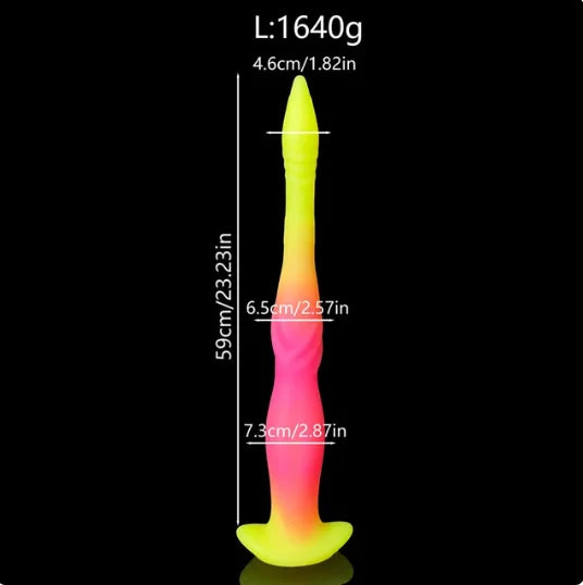 Kraken's Spire (Yellow/Pink) | Luminous Anal Dildo