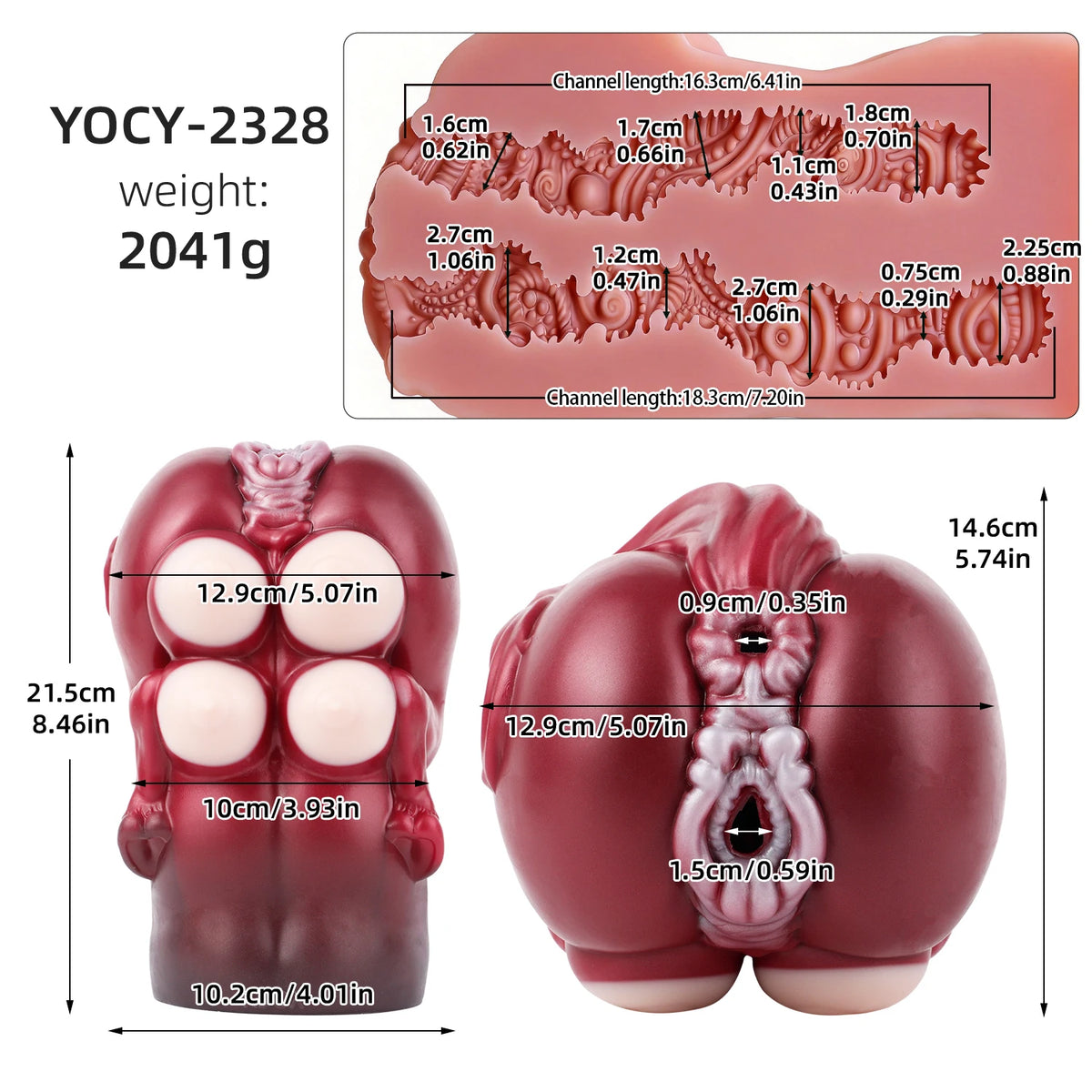 GEEBA Futanari Male Masturbator Double Hole Pocket Pussy Adult Sex Toys For Men Soft Silicone Adult Onahole Realistic Stroker