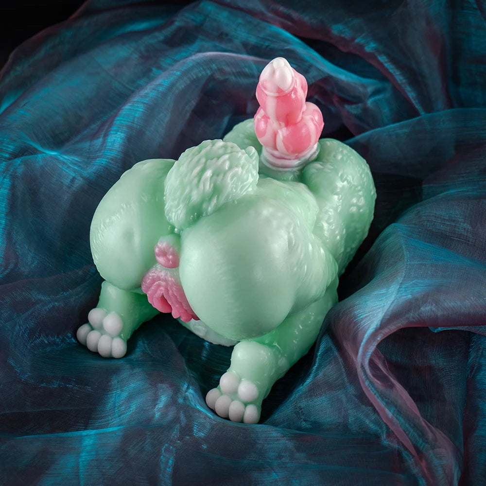 GEEBA Fantasy Monster Silicone Male Masturbator With 3.34in Dildo Dual Hole Pocket Pussy Adult Onahole Realistic Adult Sex Toys