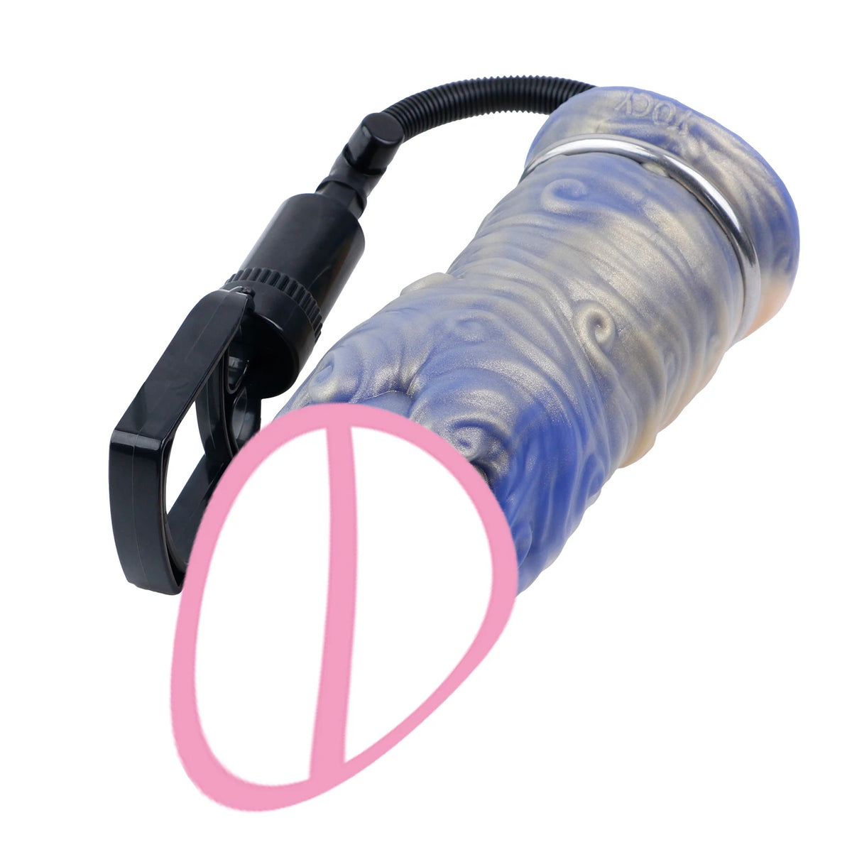 GEEBA Fantasy Full-channel Male Masturbator Pocket Pussy Silicone Onahole for Men with Textured Tunnel Suction Function Stroker