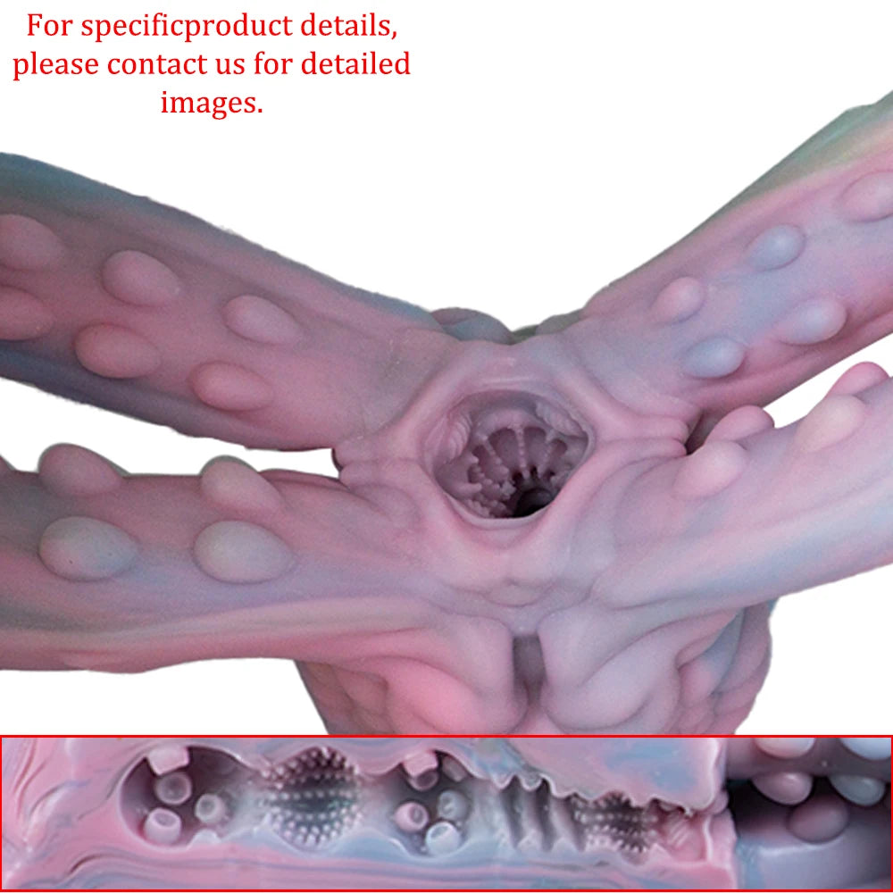 GEEBA Alien Worm Male Masturbator Sci Fi Monster Vagina Sex Toys for Men Soft Silicone Adult Onahole Pocket Pussy Men's Stroker