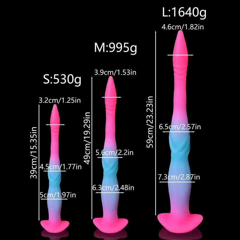 Kraken's Spire (Pink/Blue) | Luminous Anal Dildo