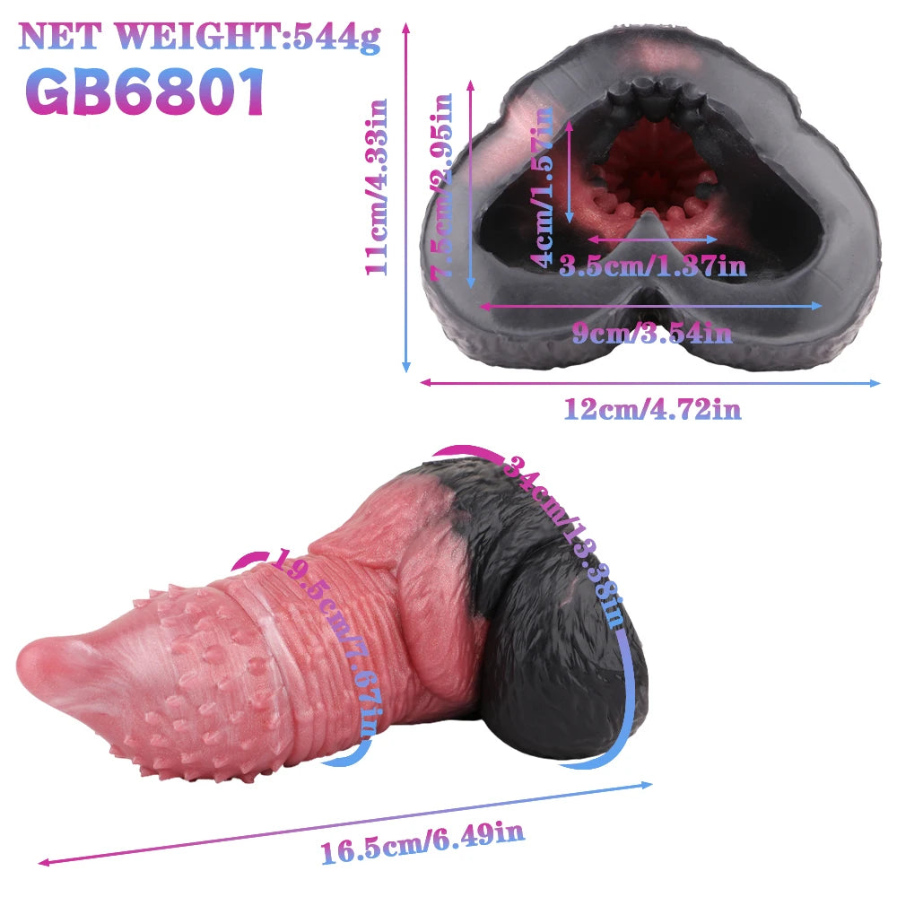 GEEBA Monster Fantasy Dildo Design Male Masturbator Werewolf Adult Sex Toys for Men Furry Texture Adult Onahole Pocket Pussy Cup