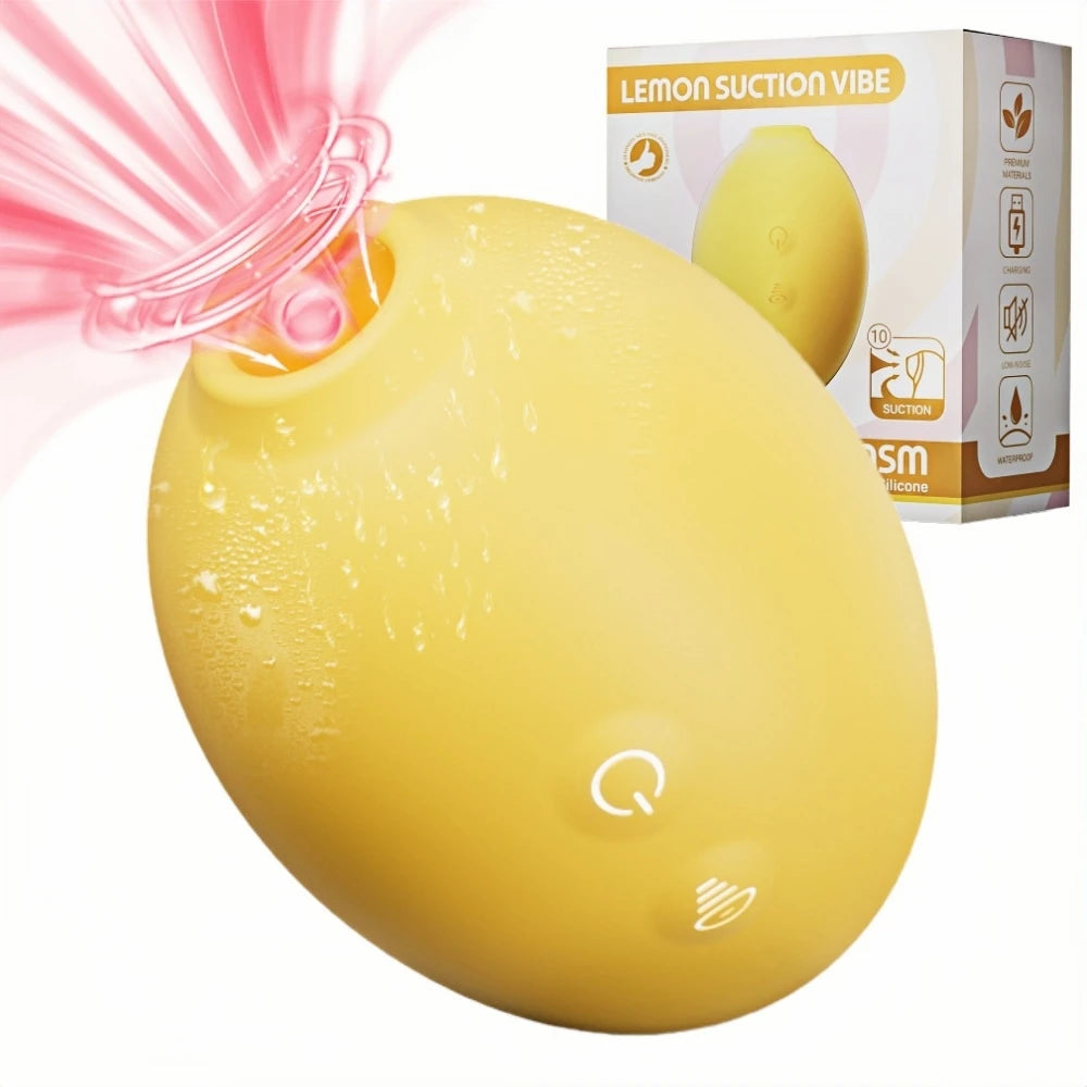 KUSHOR Powerful Sucking Lemon Vibrator Nipple Clit Stimulator Oral Vacuum Massager Female Masturbator Adults Sex Toys for Women