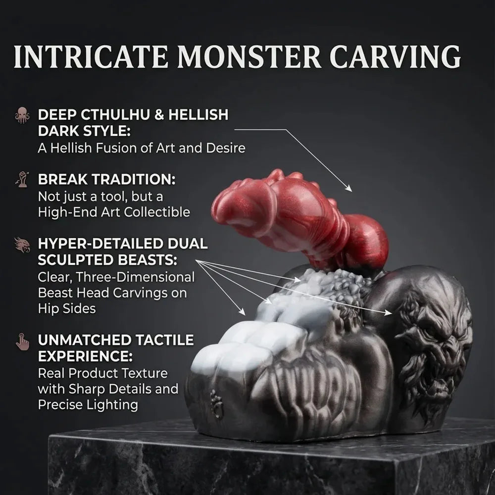 GEEBA Realistic Black Red Monster Male Stroker Cup 현실적인  Textured Demon Scale Vagina Pocket Pussy Adult Onahole Sex Toy for Men