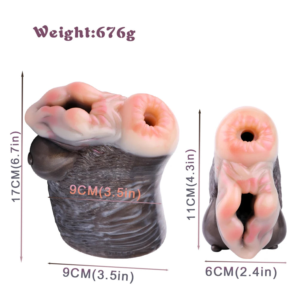 SMMQ Animal Horse Dual Channel Masturbator Soft Silicone Onahole For Male Cock Massage Realistic Pussy Pocket Fetish Sex Toy