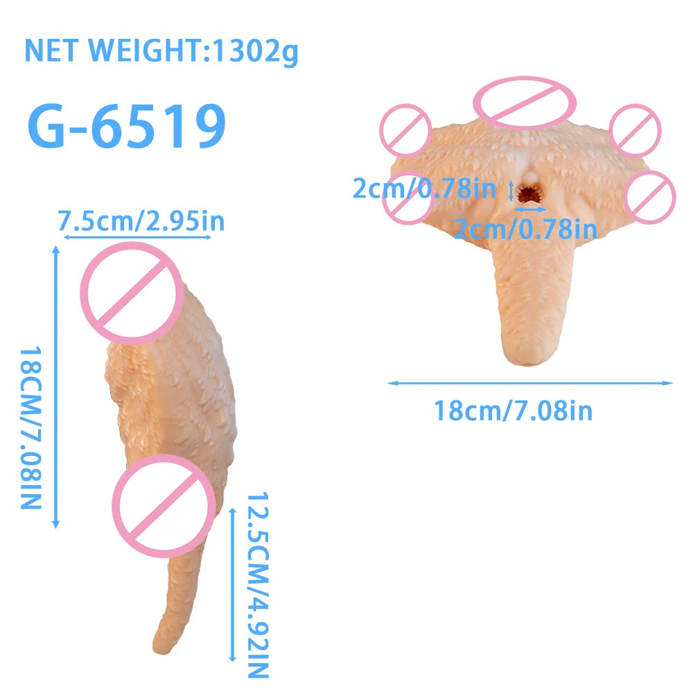 GEEBA Fantasy Monster Design Male Masturbator Liquid Silicone Realistic Internal Channel Pocket Pussy Skin‑Friendly Adult Toys