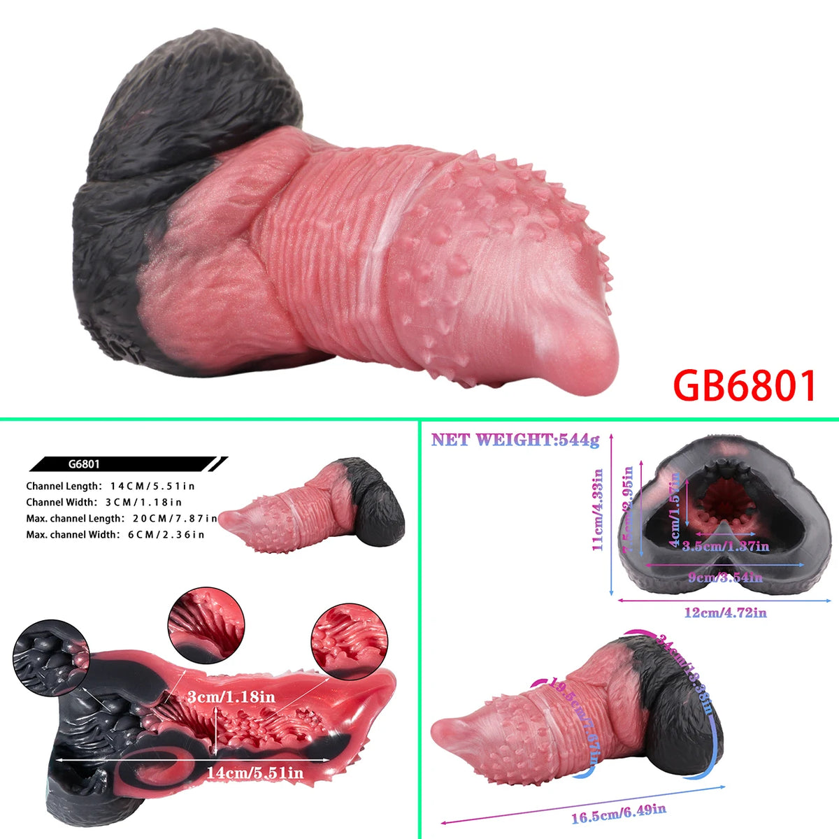 GEEBA Monster Fantasy Dildo Design Male Masturbator Werewolf Adult Sex Toys for Men Furry Texture Adult Onahole Pocket Pussy Cup