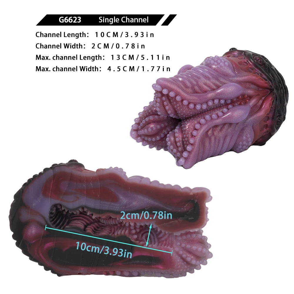GEEBA Strange Beast Egg Shape Male Masturbator Silicone Single Channel Stroker For Men18+ Pocket Pussy Onahole Adult Sex Toys